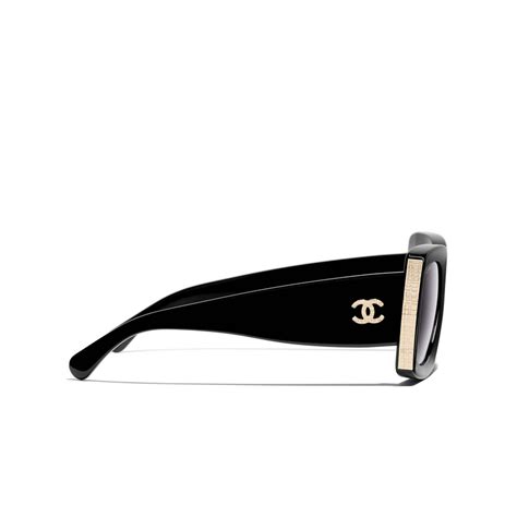 chanel ch5435 - c622s6 black|CHANEL Sunglasses: Rectangle Sunglasses, acetate .